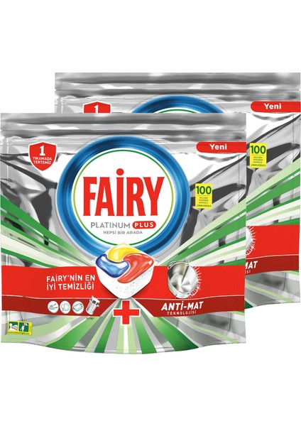 Platinum Plus 200'LÜ Bulaşık Makinesi Deterjanı Kapsülü 100 x 2 fiyatları