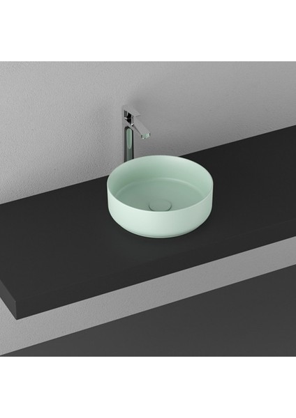 Infinity Ø 36 cm Tezgahüstü Lavabo – Mint (Yeşil)