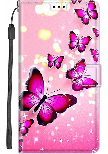 Xiaomi Redmi Not 8 Pro Kılıf Için C03 Degrade Pembe Uçan Kelebekler (Yurt Dışından)