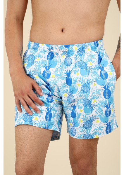 TF015 Ananas Desen Erkek Mayo Şort modelleri