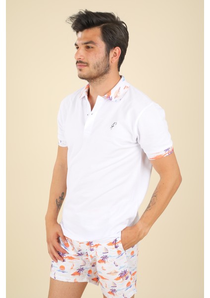 TF005 Mercan Desenli Erkek Mayo Şort