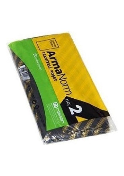 Zadipack Takviyeli Arma Norm Siyah Diagonal 26X38 cm 50'li No :2