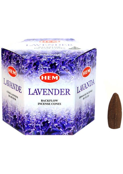 Lavender Back Flow Cones- Lavanta Geri Akışlı Konik Tütsü (1 Paket 40 Adet)