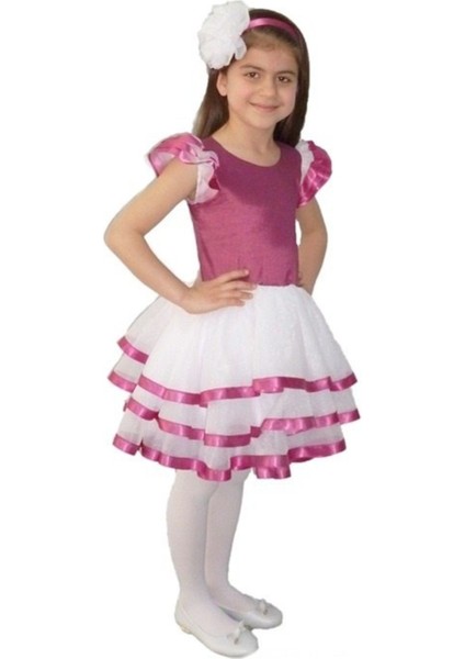 Modern Dans Kostümü Fuşya