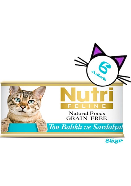 Ton&sardalya Balıklı Tahılsız 85gr Nutri Yaş Kedi Maması 6