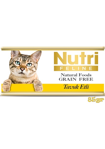 Tavuk Etli Tahılsız 85gr Nutri Yaş Kedi Maması 24 Adet