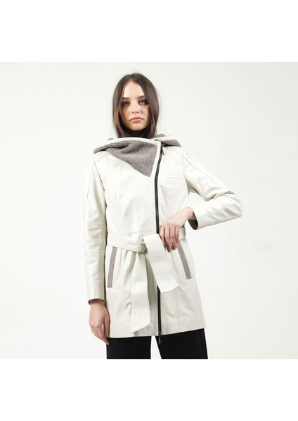 YB-2163/80 Gerçek Deri Kadın Kaban