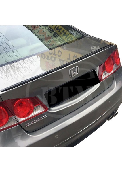 BTM Otomotiv Honda Civic Fd6 Bagaj Üstü Spoiler Piano Black