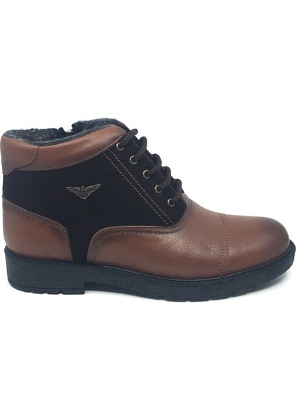 i Deri Rahat Erkek Günlük Içi Kürklü Fermuarlı Kışlık Bot 41 Taba fiyatları