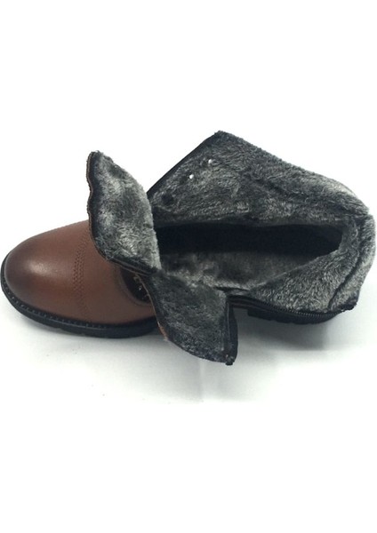 i Deri Rahat Erkek Günlük Içi Kürklü Fermuarlı Kışlık Bot 41 Taba fırsatları