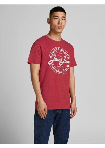 Jack & Jones Jeans Tee Ss O-Neck Noos 21/22 Erkek Kırmızı Tshirt 12190510-17