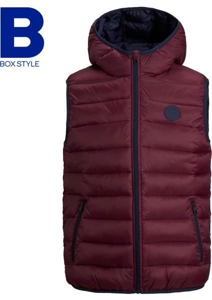 Jack & Jones Magic Body Warmer Hood Sts Erkek Bordo Yelek 12173753-18