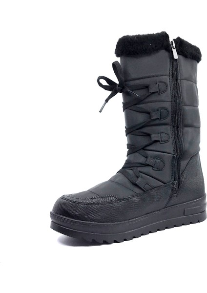 995 Kışlık Içi Kürklü Termal Siyah Kadın Kar Botu modelleri