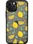 iPhone 12 Pro Kamera Lens Korumalı Limon Desenli Lüx Telefon Kılıfı 1