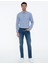 Erkek Lacivert Slim Fit Uzun Kollu Gömlek 50238724-VR033 4