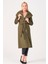 Z6679 Kadın Palto-Haki 4