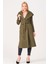 Z6679 Kadın Palto-Haki 5