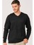 V0036 Erkek V-Neck Kazak-Antrasit 1