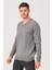V0036 Erkek V-Neck Kazak-Gri 4