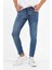 Erkek Pantolon Skinny Fit Likralı Düz Açık Mavinwtm 2