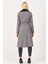 Kadın Palto Yün Karışımlı Şık Tasarım Gri Renkli Günlük Kullanım İçin 3