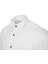 Beyaz Damatlık Ata Yaka Taş Düğme Slim Fit Gömlek 2