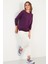 Pamuklu Bisiklet Yaka Basic Örme Sweat Kadın Sweat 5863569 1