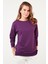 Pamuklu Bisiklet Yaka Basic Örme Sweat Kadın Sweat 5863569 2