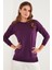 Pamuklu Bisiklet Yaka Basic Örme Sweat Kadın Sweat 5863569 3