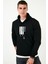 Slim Fit Baskılı Kanguru Cepli Kapüşonlu Sweat Erkek Sweat 5896590 3