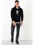Slim Fit Baskılı Kanguru Cepli Kapüşonlu Sweat Erkek Sweat 5896590 4