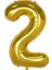 2 Rakam Folyo Balon Altın Renk 100 cm 1