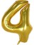 4 Rakam Folyo Balon Altın Renk 100 cm 1