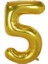 5 Rakam Folyo Balon Altın Renk 100 cm 1