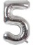 5 Rakam Folyo Balon Gümüş Renk 100 cm 1