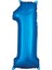Mavi Renk 1 Rakam Folyo Balon 100 cm 1