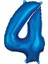 Mavi Renk 4 Rakam Folyo Balon 100 cm 1