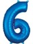 Mavi Renk 6 Rakam Folyo Balon 100 cm 1