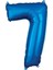 Mavi Renk 7 Rakam Folyo Balon 100 cm 1