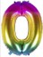 Gökkuşağı Folyo Balon 0 Rakamı 100 cm 1