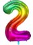 Gökkuşağı Folyo Balon 2 Rakamı 100 cm 1
