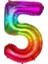 Gökkuşağı Folyo Balon 5 Rakamı 100 cm 1