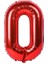 Kırmızı 0 Rakam Folyo Balon 100 cm 1