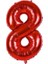 Kırmızı 8 Rakam Folyo Balon 100 cm 1