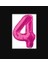 Pembe Renk 4 Rakam Folyo Balon 100 cm 1