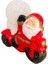 Yılbaşı Seramik Figür Işıklı Noel Baba Motor ve Kar Topu 1