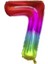 Gökkuşağı Folyo Balon 7 Rakamı 100 cm 1
