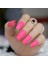 Neon Pembe Mat Takma Tırnak Lüks Uzun Boy Kare Nail Art Yapıştırıcılı False Nails Set 1
