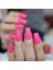 Neon Pembe Mat Takma Tırnak Lüks Uzun Boy Kare Nail Art Yapıştırıcılı False Nails Set 3