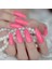 Neon Pembe Takma Tırnak Lüks Parlak Extra Uzun Sivri Uçlu Stiletto Nail Art Set 1
